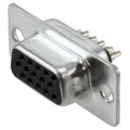 A-HDF 15 LL/Z - CONN D-SUB HD RCPT 15P SLDR CUP