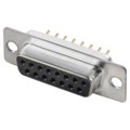 A-DF 15 PP/Z-BK - CONN D-SUB RCPT 15POS VERT SLDR