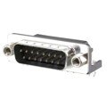 A-DS 15 A/KG-T2S - CONN D-SUB PLUG 15POS R/A SLDR