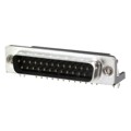 A-DS 25 A/KG-T4S - CONN D-SUB PLUG 25POS R/A SLDR