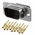 DEUH-9P - CONN D-SUB PLUG 9P PNL MNT CRIMP