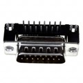 FCE17-A15PA-450 - CONN D-SUB PLUG 15POS R/A SLDR