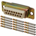 DAMAM-15S - CONN D-SUB RCP 15P PNL MT CRIMP