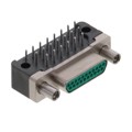 DCCM21PCBRP - CONN MICRO-D PLUG 21POS R/A SLDR