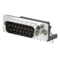 A-DS 15 A/KG-T4S - CONN D-SUB PLUG 15POS R/A SLDR
