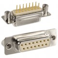 172-E15-213R021 - CONN D-SUB RCPT 15P PNL MNT SLDR