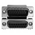 189-015-413R491 - CONN D-SUB PLUG/RCPT 15P RA SLDR