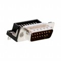 FCE17-A15PB-440 - CONN D-SUB PLUG 15POS R/A SLDR