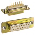 172-E15-211R011 - CONN D-SUB RCPT 15P PNL MNT SLDR