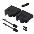 A-FT 09 - CONN BACKSHELL 9POS 180DEG BLACK