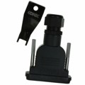 165X14839X - CONN BACKSHELL 25POS 180DEG BLK