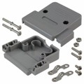AGP 25 G - CONN BACKSHELL 25POS 180DEG GRAY
