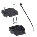 863093C15ALF - CONN BACKSHELL 15POS 90DEG BLACK