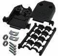 17E-1725-1 - CONN BACKSHELL 15POS 180DEG BLK