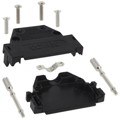 165X10159XE - CONN BACKSHELL 25POS 180DEG BLK