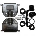 17E-1728-2 - CONN BACKSHELL 50POS 180DEG SILV