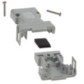 3485-2100F - CONN BACKSHELL 9POS 180DEG GRAY