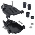 748678-2 - CONN BACKSHELL 15POS 180DEG BLK