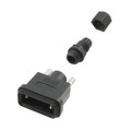 967-009-010R011 - CONN BACKSHELL 9POS 180DEG BLACK