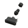 967-025-010R011 - CONN BACKSHELL 25POS 180DEG BLK