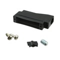 165X10459XE - CONN BACKSHELL 25POS 90DEG BLACK
