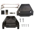 165X11299XE - CONN BACKSHELL 25P 45/180DEG BLK
