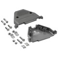 40-9737H - CONN BACKSHELL 37POS 180DEG GRAY