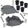 979-025-010R031 - CONN BACKSHELL 25POS 180DEG GRAY
