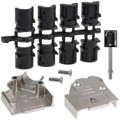 8655MHRA0901LF - CONN BACKSHELL 9P 45DEG SHLD SLV