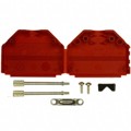 972-025-01SR061 - CONN BACKSHELL 25POS 180DEG RED