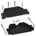 165X10169XE - CONN BACKSHELL 37POS 180DEG BLK