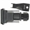165X14829XE - CONN BACKSHELL 15POS 180DEG BLK