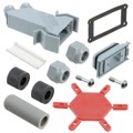 1689145 - CONN BACKSHELL 9POS 45DEG GRAY