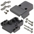 AGP 15 G - CONN BACKSHELL 15POS 180DEG GRAY