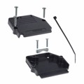 863093C50ALF - CONN BACKSHELL 50POS 90DEG BLACK