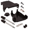 09670150434 - CONN BACKSHELL 15P 90/180DEG BLK