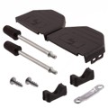 09670250434 - CONN BACKSHELL 25P 90/180DEG BLK