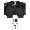 5205730-3 - CONN BACKSHELL 15P 45/180DEG BLK
