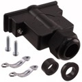 09670250439 - CONN BACKSHELL 25POS 180DEG BLK