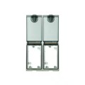 39500000200 - DOUBLE FRAME, NI PLATED, PLASTIC