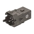 09100032601 - 1A 3+PE MALE SCREW INSERT SLATCH