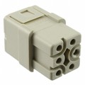 C146 10B005 500 12 - INSERT FEMALE 5POS+1GND CRIMP