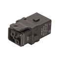 09100032700 - 1A 3+PE FEMALE SCREW INSERT WITH