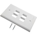 NK4FNWH - FACEPLATE SNGL GANG 4PORT WHITE