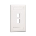 NK2FIGY - FACEPLATE SNGL GANG 2PORT BLK