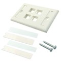 NK4FIWY - FACEPLATE SNGL GANG 4PORT WHITE
