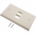 NK2FNIW - FACEPLATE SNGL GANG 2PORT WHITE