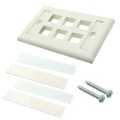 NK6FIWY - FACEPLATE SNGL GANG 6PORT WHITE