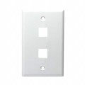 20-3002-WH - KEYSTONE PLATE 2 PORT, WHITE, UL