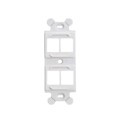NK4106MFEI - MOD FRAME SNGL GANG 4PORT IVORY